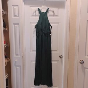 Celebrate DB Studios Forest Green Halter Gown Bridesmaid Formal Size 20